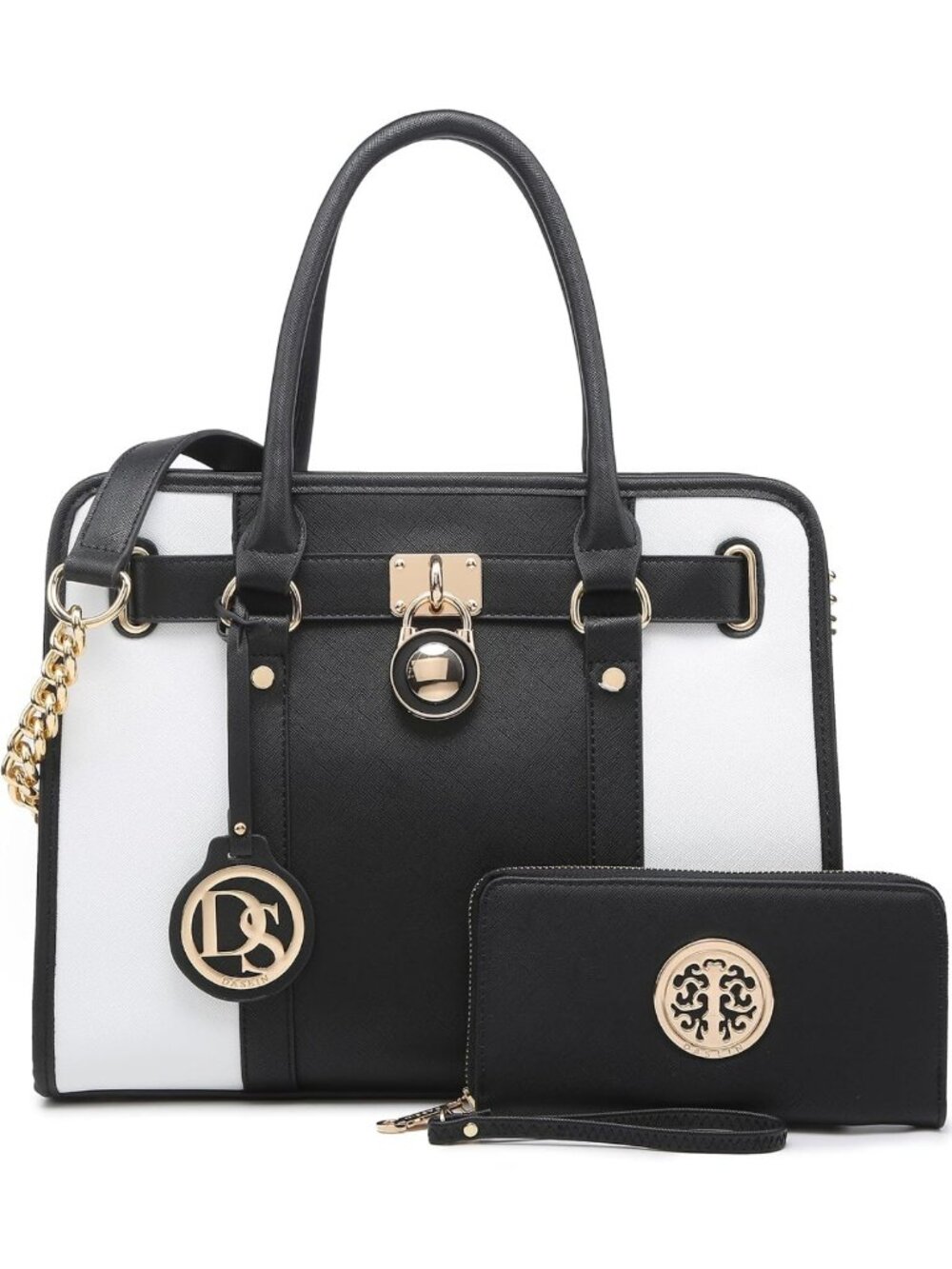 Stylish Women's Satchel Handbag Tote with Matching Wallet - Versatile Shoulder